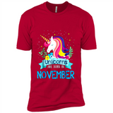 Unicorns are born in November Birthday Rainbow Gift Ladies Custom