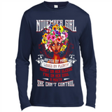 November Girl Flower - Canvas Long Sleeve T-Shirt