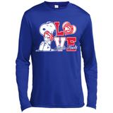 Snoopy loves NBA Atlanta Hawks - Canvas Long Sleeve T-Shirt
