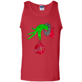 GRINCH HAND HOLDING ATLANTA BRAVES GLITTER CHRISTMAS PINGPONG
