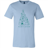 Merry Catmas Funny Cat Christmas Tree Sweatshirt - Canvas Unisex T-Shirt