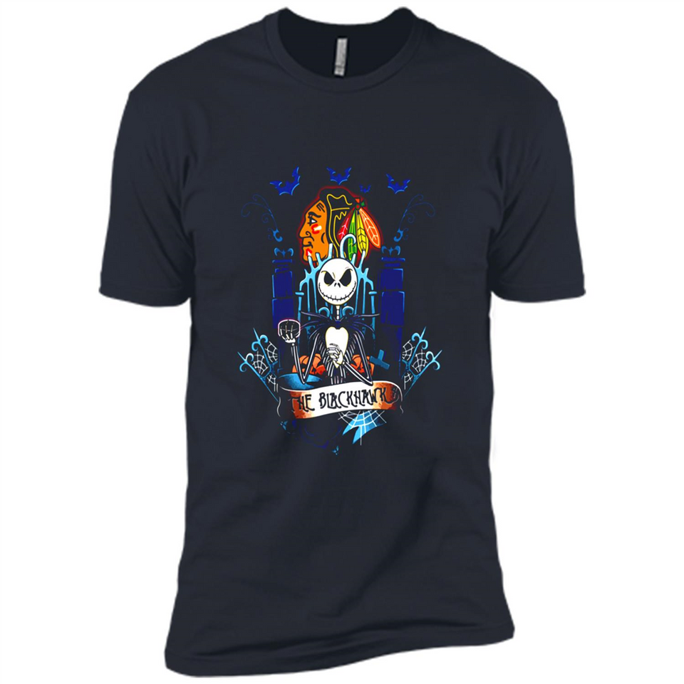 Chicago Blackhawks Halloween The Nightmare Before Christmas - Premium Short Sleeve T-Shirt