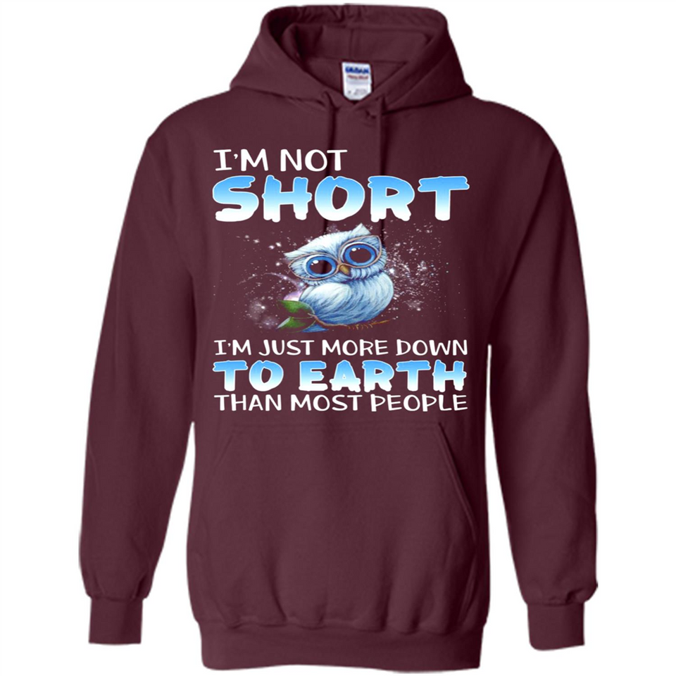 The owl I'm not short I just more down to Earth than most people - Hoodie