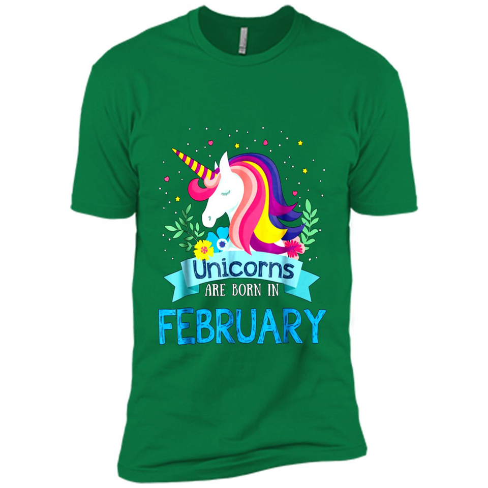 Unicorns are born in February Birthday Rainbow Gift Custom Ultra Cotton