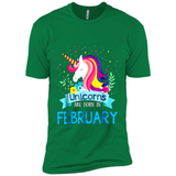 Unicorns are born in February Birthday Rainbow Gift Custom Ultra Cotton