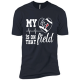 Houston Texans Football My Heart is on that Field - Premium Short Sleeve T-Shirt