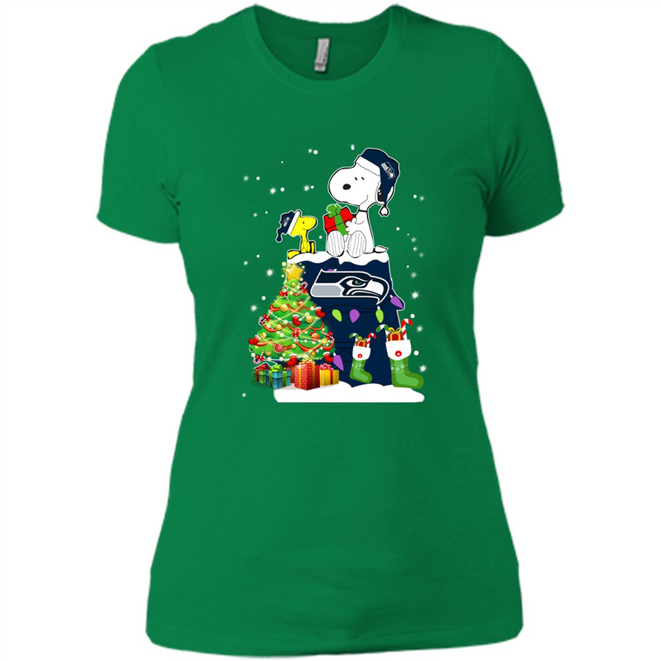 SEATTLE SEAHAWKS SNOOPY & WOODSTOCK CHRISTMAS