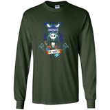 Charlotte Hornets Halloween The Nightmare Before Christmas - Long Sleeve T-Shirt