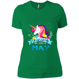 Unicorns are born in May Birthday Rainbow Gift Ladies Custom
