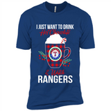 I Just Want To Drink Hot Chocolate & Watch Texas Rangers Ugly Christmas Sweater PINGPONG