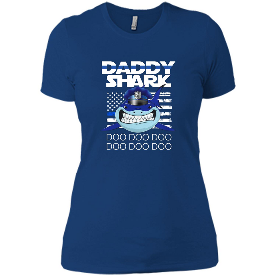 Police Daddy Shark Blue Line Tee