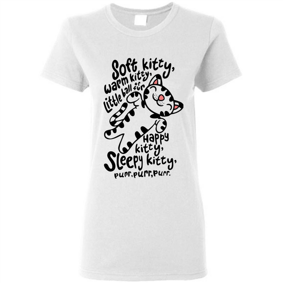 Soft kitty warm kitty little ball of fur - Ladies Short-Sleeve