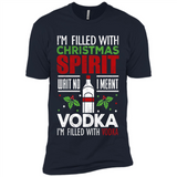 Christmas Gift Shirt Christmas Spirit Vodka Santa - Premium Short Sleeve T-Shirt