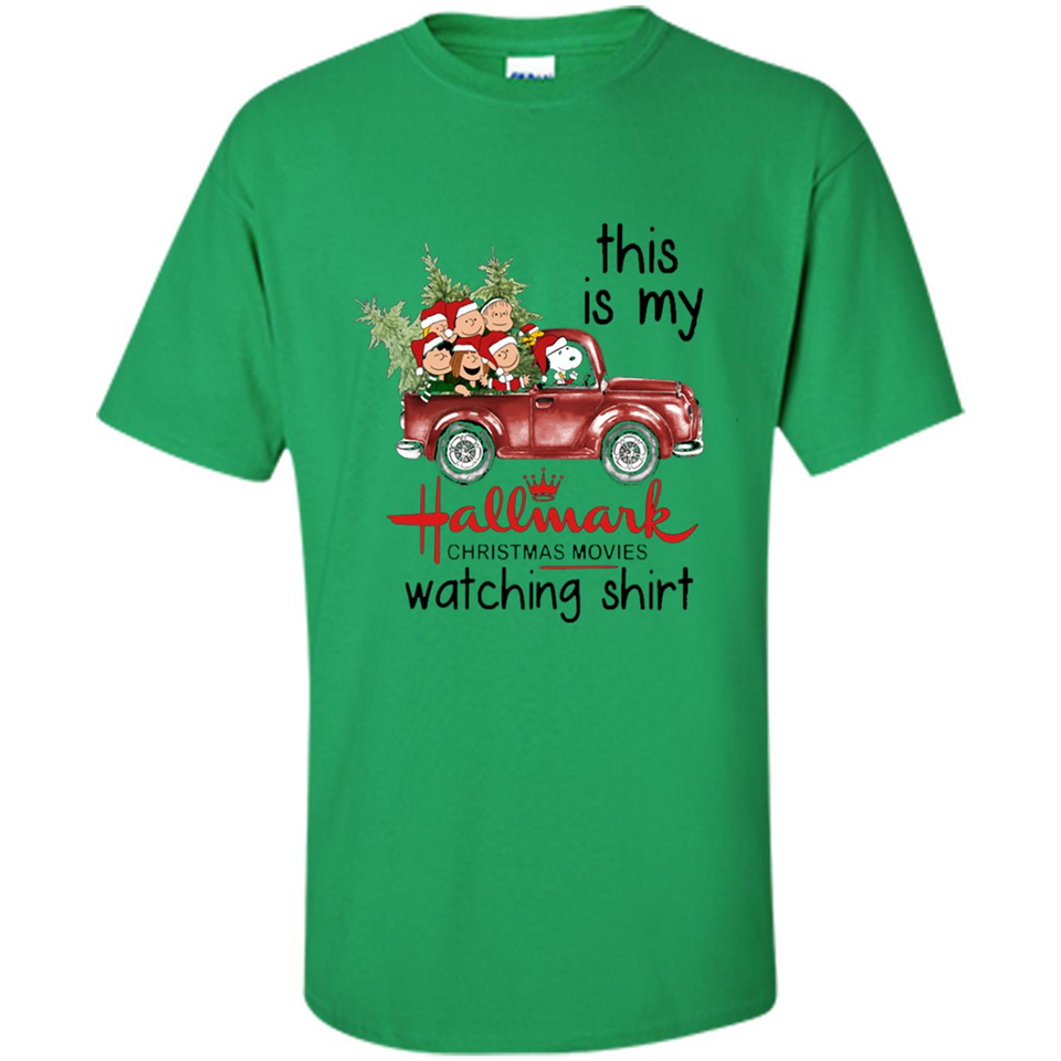 Snoopy This Is My Hallmark Christmas Movies Watching T-Shirt - Shirt