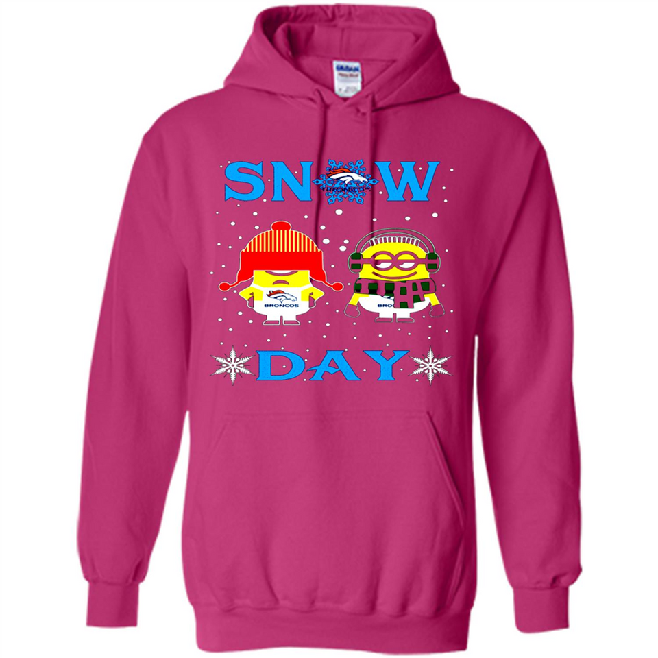 Snow Day Shirt For Denver Broncos Vs Minion Fans pingpong