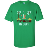 Christmas In July Shirt Surfing Palm Trees Surfboard - Shirt
