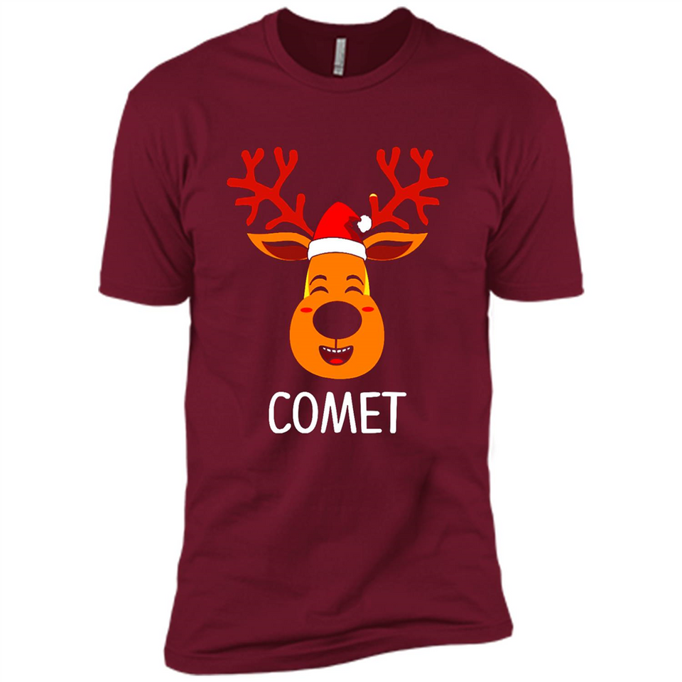 Comet Santa Claus Funny Xmas Holiday T-Shirt - Premium Short Sleeve T-Shirt