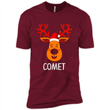 Comet Santa Claus Funny Xmas Holiday T-Shirt - Premium Short Sleeve T-Shirt