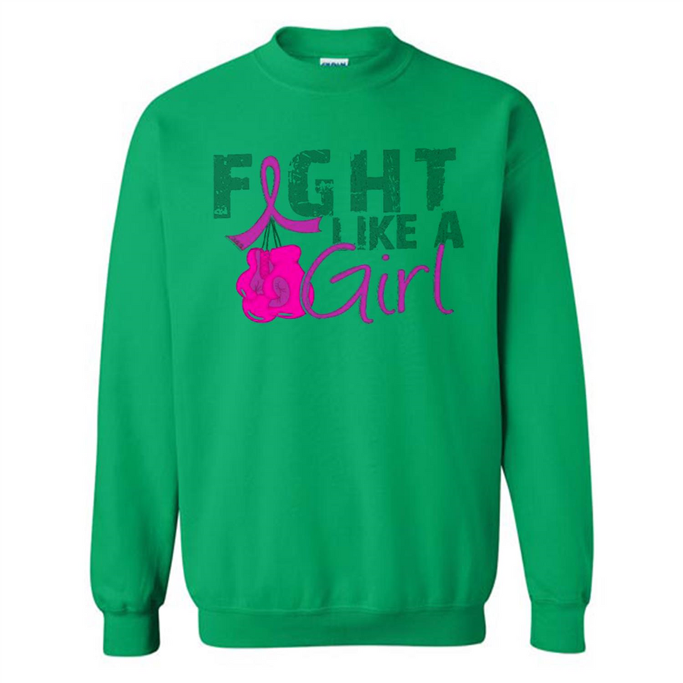 Fight Like A Girl Breast Cancer Awareness - Sweatshirt