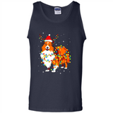 Christmas Lights Shetland Sheepdog Wearing Santa Hat Funny Xmas Mug - Tank Top