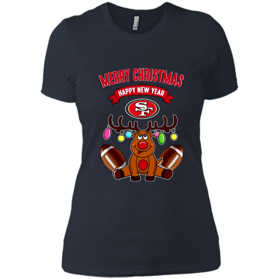 San Francisco 49ers NFL Reindeer Funny Merry Christmas And Happy New Year