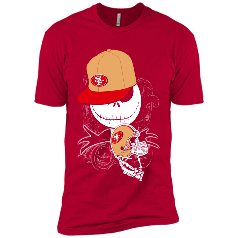 Jack Skellington The Nightmare Before Christmas-49ers Football - Premium Short Sleeve T-Shirt