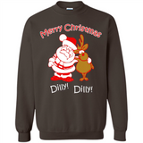 Christmas T-Shirt Santa And Reindeer Dilly Dilly - Sweatshirt