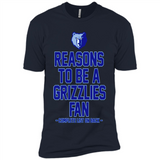 Reasons to be a Memphis Grizzlies Fan Complete List on Back - Premium Short Sleeve T-Shirt