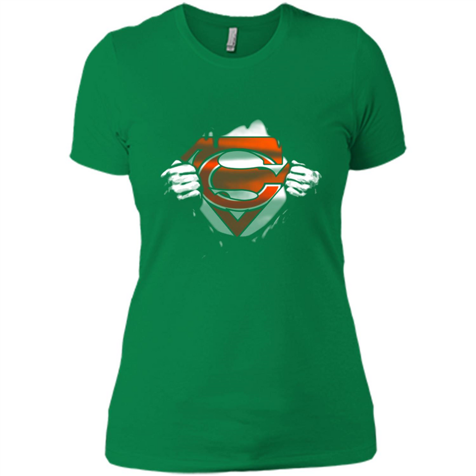 Chicago Bears And Superman Fans - Ladies' Boyfriend T-Shirt