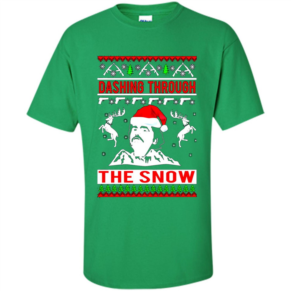 Narcos dashing through the snow Christmas sweatshirt PINGPONG