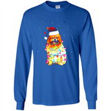 Pomeranian Santa Lights Christmas Dog Xmas Sweatshirt - Long Sleeve T-Shirt