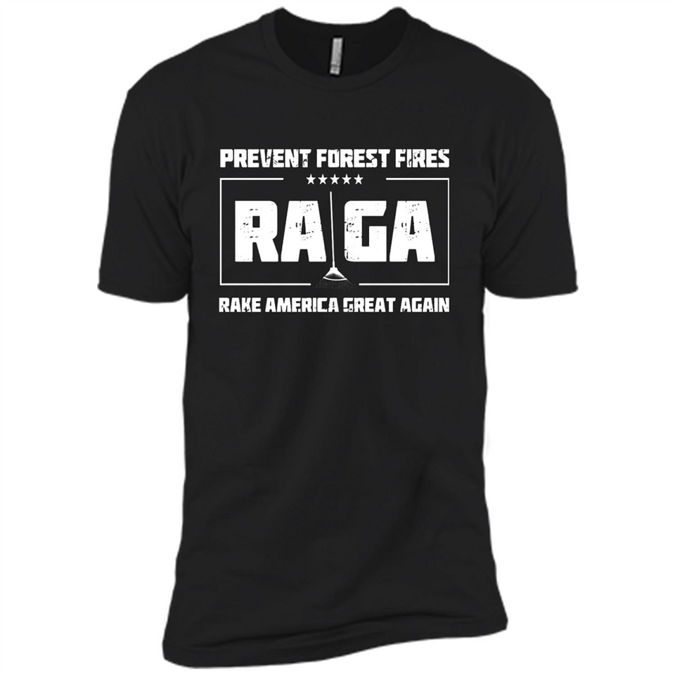Prevent Forest Fires Rake America Great Again Shirt PINGPONG - Premium Short Sleeve T-Shirt