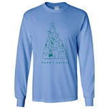 Merry Catmas Funny Cat Christmas Tree Sweatshirt - Long Sleeve T-Shirt