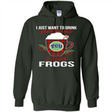 I Just Want To Drink Hot Chocolate & Watch TCU Horned Frogs Ugly Christmas Sweater PINGPONG