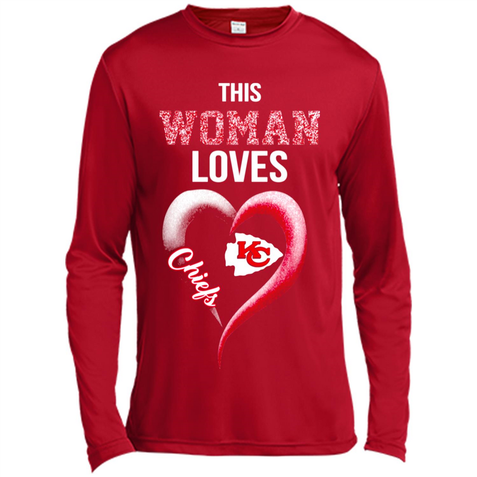 This Woman love Chiefs NFL football team - Canvas Long Sleeve T-Shirt