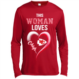 This Woman love Chiefs NFL football team - Canvas Long Sleeve T-Shirt