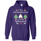 This Exterminator Loves Christmas Tree Shirt with Snowman