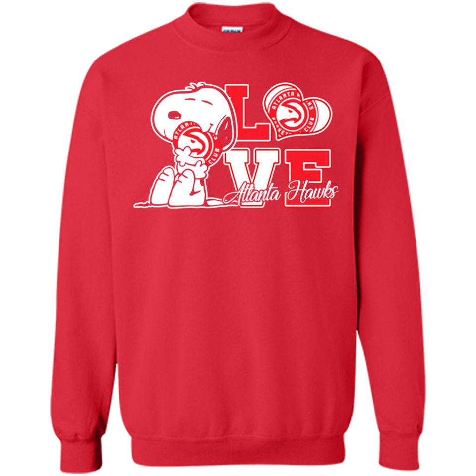 Snoopy loves NBA Atlanta Hawks - Sweatshirt