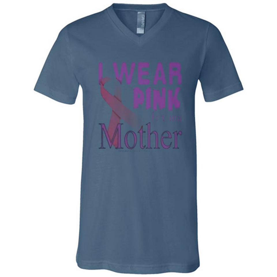 Breast cancer awareness mother - Canvas Unisex V-Neck
