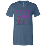 Breast cancer awareness mother - Canvas Unisex V-Neck