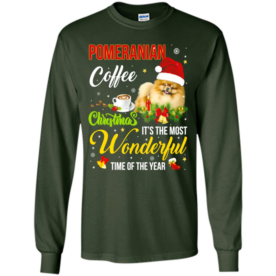 Pomeranian Coffee Wonderful Christmas