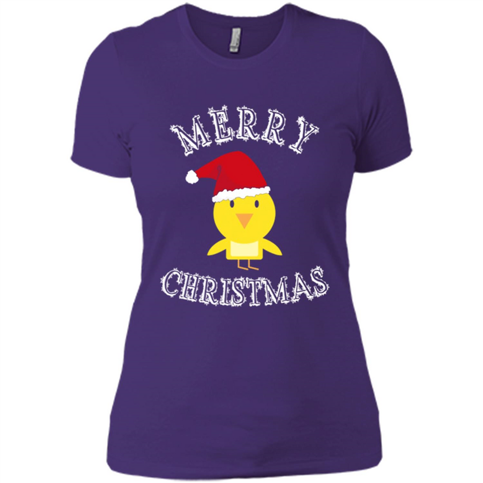 Bird Santa Merry Christmas T-Shirt - Birds Watchers Xmas - Ladies' Boyfriend T-Shirt