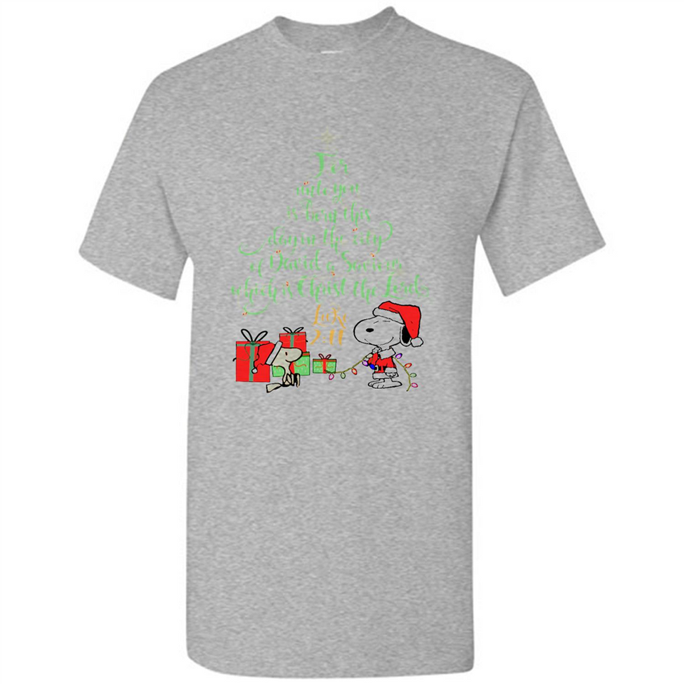 Snoopy Merry Christmas with Christmas tree T-Shirt - Shirt