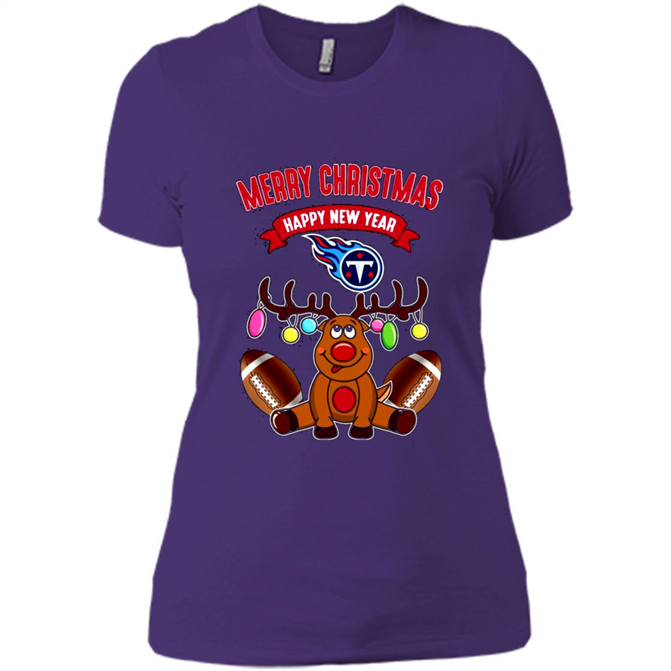 Tennessee Titans NFL Reindeer Funny Merry Christmas And Happy New Year