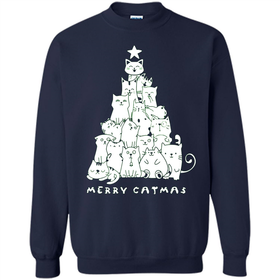 Merry Catmas - Merry Christmas Cat Lover Mug PINGPONG - Sweatshirt