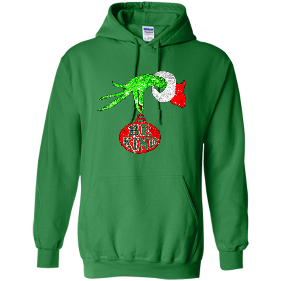 Christma Season With Green Grinch Hand Be Kind - Hoodie