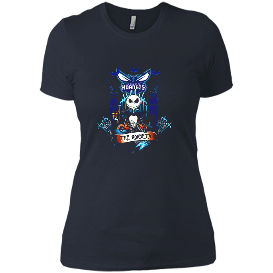 Charlotte Hornets Halloween The Nightmare Before Christmas - Ladies' Boyfriend T-Shirt