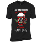 I Just Want To Drink Hot Chocolate & Watch Toronto Raptors Ugly Christmas Sweater PINGPONG