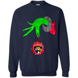 GRINCH HAND HOLDING FLORIDA PANTHERS GLITTER CHRISTMAS PINGPONG