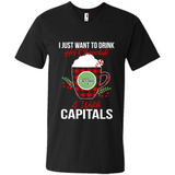 I Just Want To Drink Hot Chocolate & Watch Washington Capitals Ugly Christmas Sweater PINGPONG